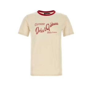 Dolce & Gabbana Men Ivory Cotton T-Shirt